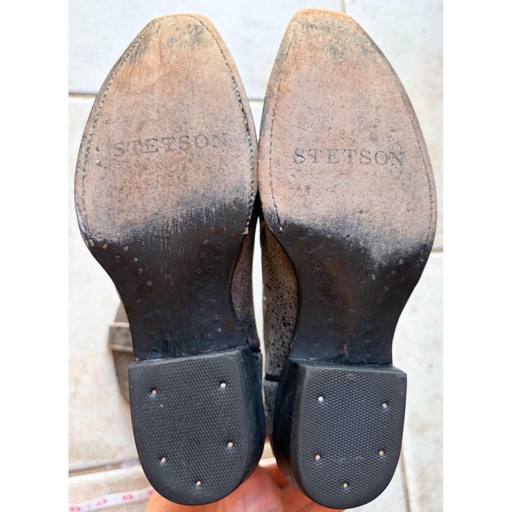 Stetson Womens Garden Variety Grey Floral Embroidered Western Boot Size 7.5‎ - Picture 9 of 9
